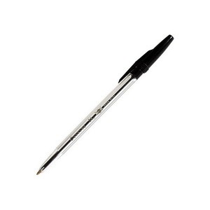 Ручка шариковая Corvina 51, черная, 1 мм, прозрачный корпус