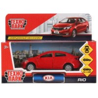 Машина металл "KIA RIO" 12см, открыв. двери, инерц, красный в кор. Технопарк в кор.2*36шт