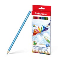 Цветные карандаши пластиковые ErichKrause шестигранные 12 цветов