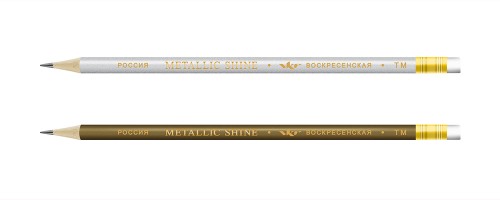 Metallic shine 2P 1-1612 Набор граф. карандашей круглый с ласт. ОПП ТМ2шт.асс