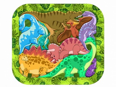 Зоопазл "Динозавры" 9 дет.(дерево)арт.8076/30