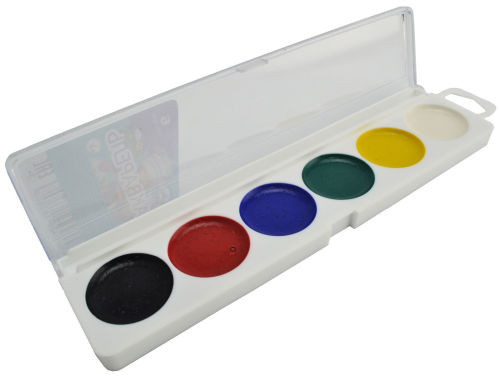 KA6C_EpP 3257 Краски акварельные медовые 6 цветов BG "Color Animal"  пластмассовая упаковка с европо