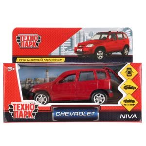Машина металл "CHEVROLET NIVA" 12см, открыв. двери, инерц, красный в кор. Технопарк в кор.2*36шт
