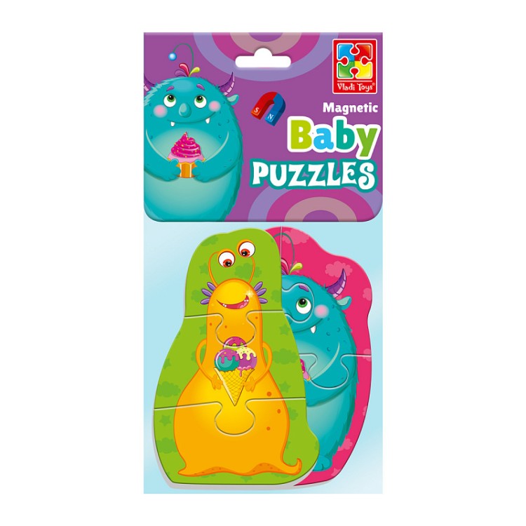 Мягкие магнитные Baby puzzle "Монстрики"